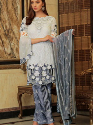 Off-White Heavy Dupatta Attractive Designer Pakistani Salwar Suit