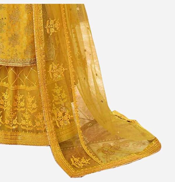 Gold Fusion Yellow Attractive Designer Salwar Suit In Jacquard silk
