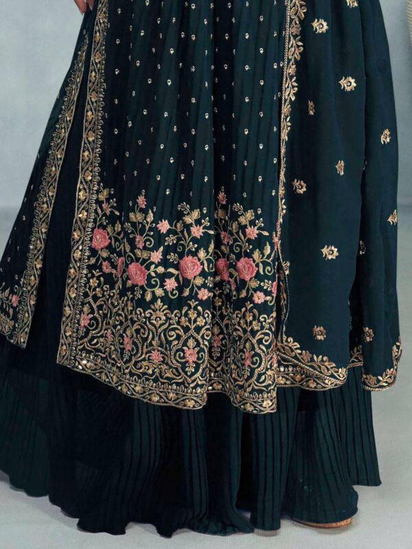 Designer Full Stitched Georgette Sharara Suit