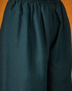 Rama Flared Kurta Palazzo Set with Embroidered Georgette Dupatta