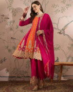 Pink Embroidered Stitched Kurta Palazzo Set with Dupatta - Party Wear Ethnic Outfit