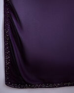 Amethyst Purple Embroidered Faux Georgette Anarkali Gown Set
