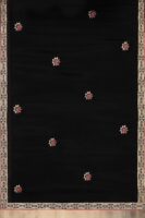 Black Elegance Embroidered Straight Kurta Palazzo Set – Premium Chinon Fabric