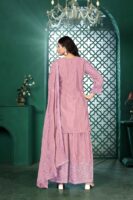 Light Pink Embroidered Kurta Palazzo Set