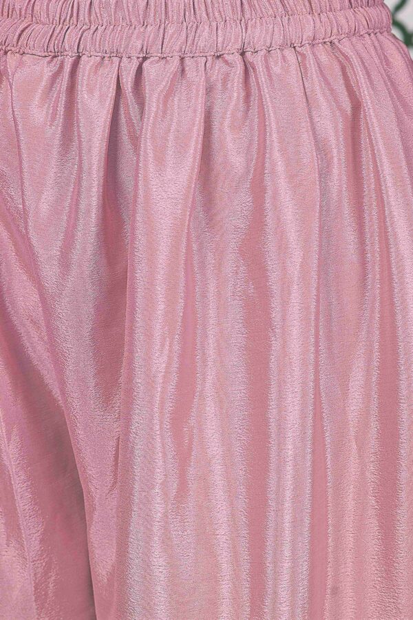 Light Pink Embroidered Kurta Palazzo Set