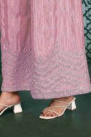 Light Pink Embroidered Kurta Palazzo Set
