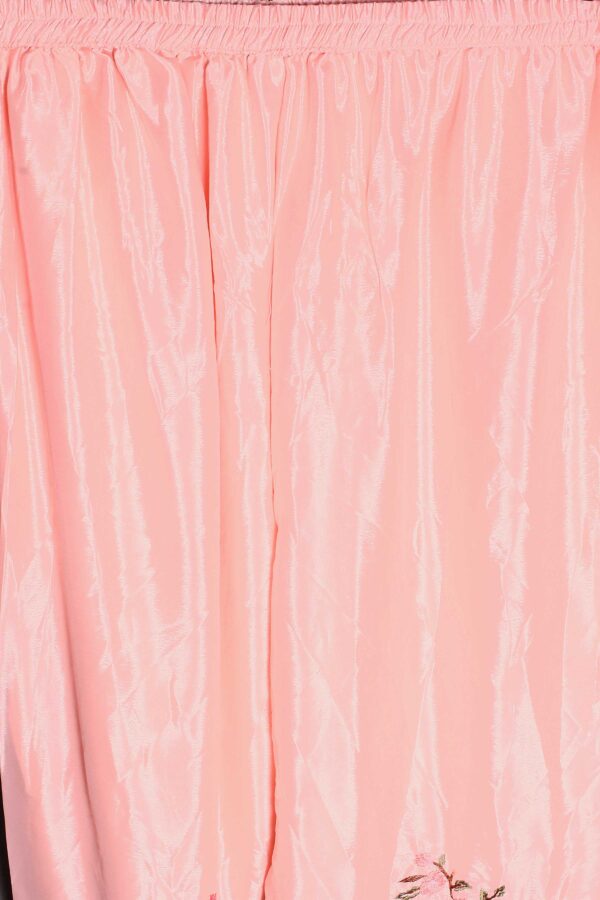 Light Pink Embroidered Kurta Palazzo Set - Chinon Fabric with 2.15m Dupatta