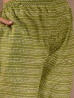 Nature-Inspired Green Printed Cotton Co-Ord Set - Modern Ethnic Comfort