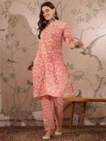 Nature's Elegance: Green Printed Cotton Co-Ord Set