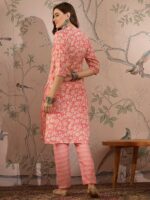 Nature's Elegance: Green Printed Cotton Co-Ord Set