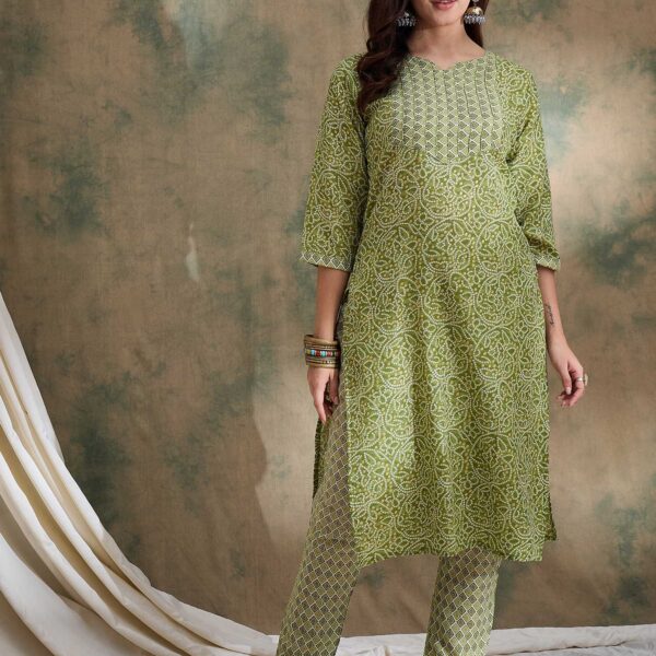 Green Cotton Co-Ord Set