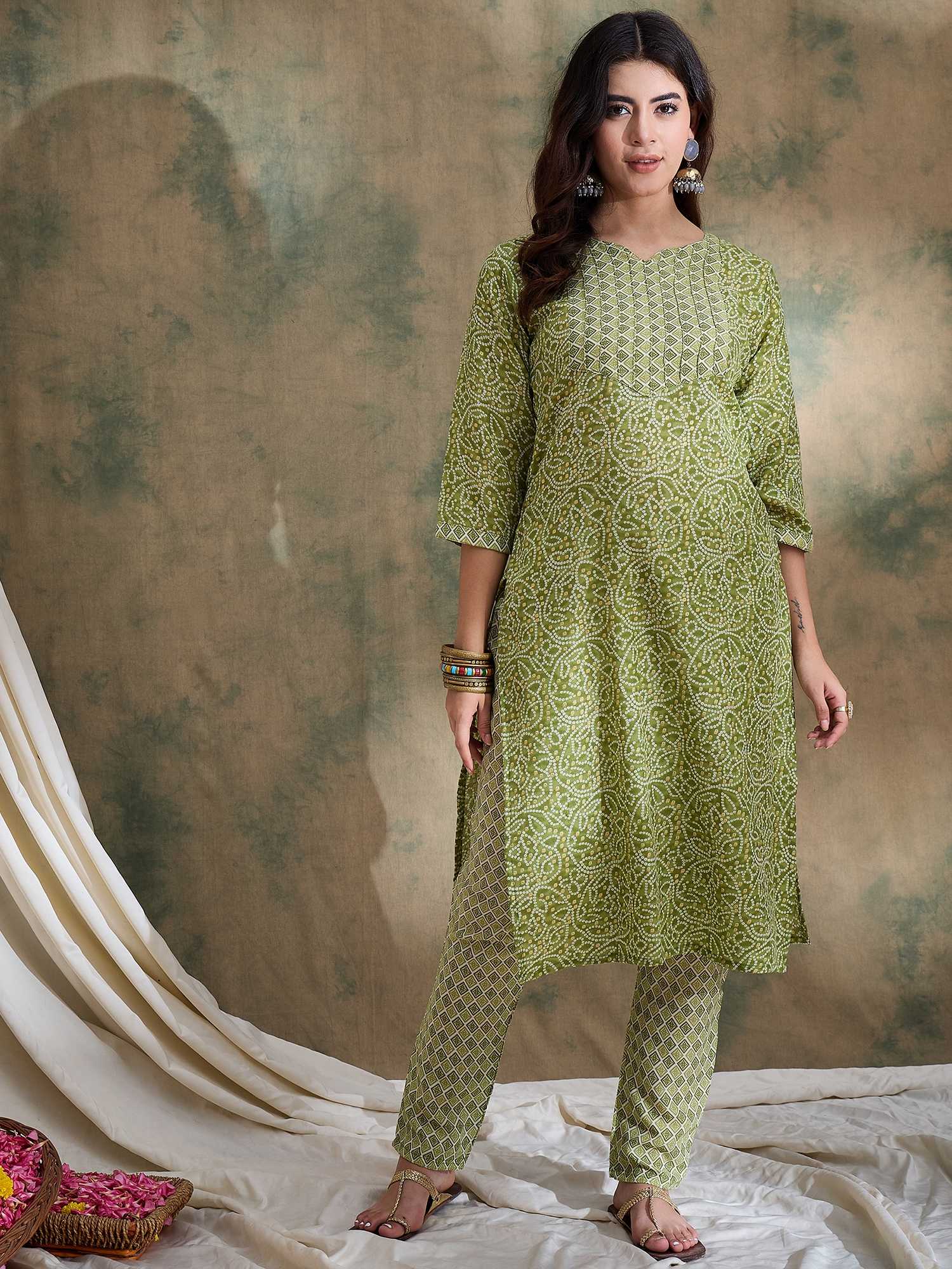 Green Cotton Co-Ord Set