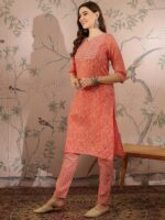 Peach Perfection Printed Cotton Co-Ord Set