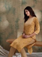 Sunshine Yellow Printed Cotton Co-Ord Set