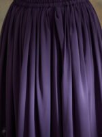 Elegant Purple Embroidered Short Flared Kurta Lehenga Set with Round Neck & Dupatta
