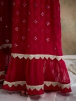 Elegant Pink Embroidered Straight Kurta Sharara Set with Round Neck & Regular Sleeves