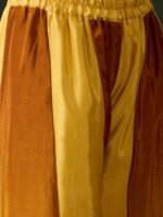 Elegant Yellow Embroidered Flared Top Kurta Sharara Set with Round Neck & Regular Sleeves