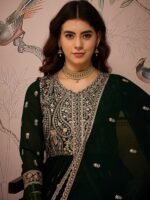 Green Embroidered Anarkali Kurta Lehenga Set with Dupatta