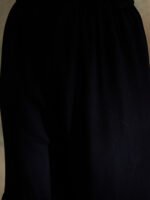 Black Embroidered Faux Georgette Kurta Sharara Set with Dupatta