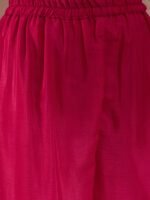 Pink Embroidered Chinon Kurta Palazzo Set with Dupatta – Stitched