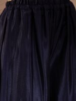 Blue Embroidered Chinon Straight Kurta Palazzo Set with Dupatta