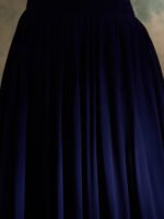 Blue Chinon Embroidered Anarkali Kurta with Lehenga & Dupatta