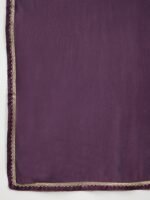 Purple Faux Georgette Embroidered Anarkali Gown with Dupatta