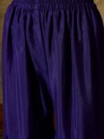 Purple Chinon Embroidered Kurta Sharara Set with Dupatta
