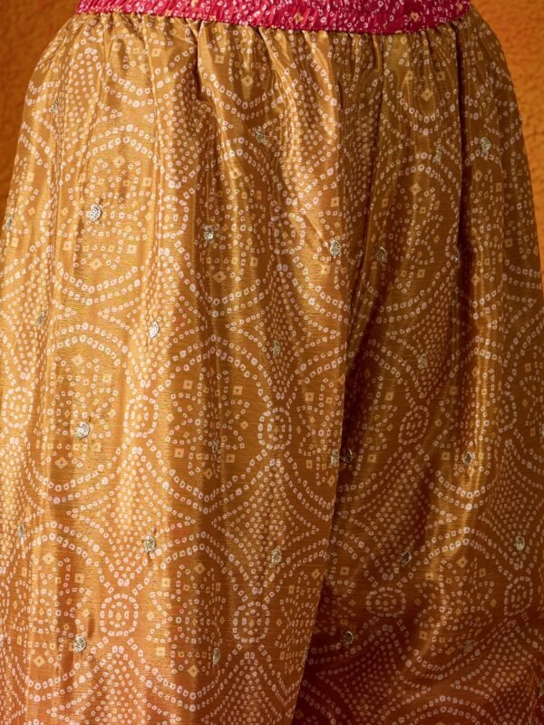 Pink Straight Kurta Palazzo Set with Embroidered Dupatta