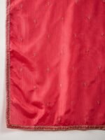 Pink Straight Kurta Palazzo Set with Embroidered Dupatta