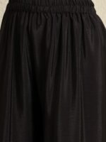 Black Straight Kurta Palazzo Set with Embroidered Dupatta