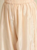 Peach Embroidered Anarkali Kurta Pant Set | V Neck | Full Length