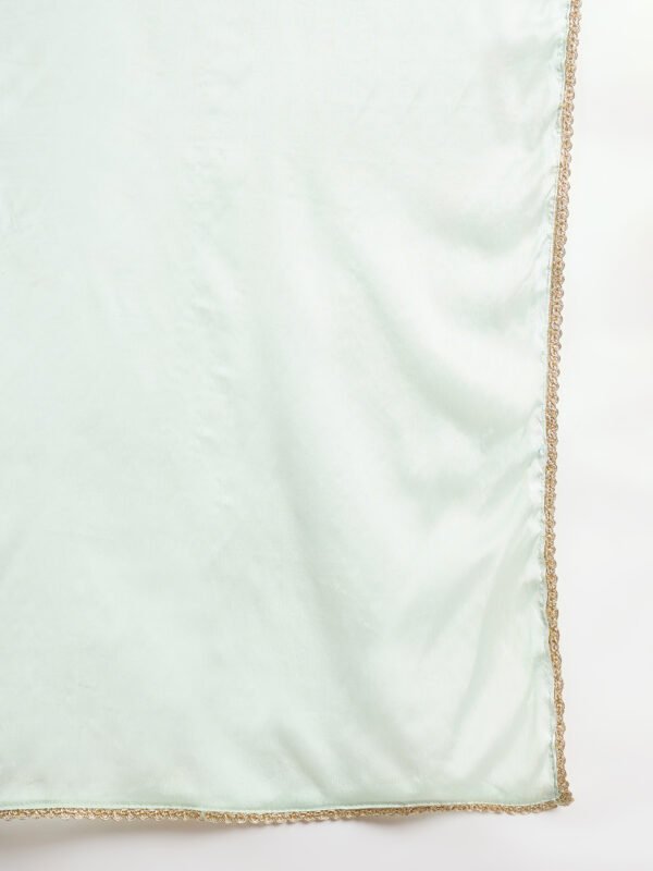 Pista Embroidered Anarkali Kurta Pant Set | V Neck | Full Length