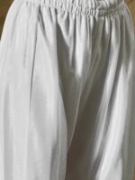 White Embroidered A-line Kurta Sharara | Collar Neck | Above Knee