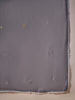 Grey Embroidered Faux Georgette Anarkali Gown with Lace Dupatta