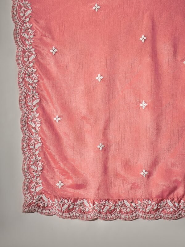 Light Pink Embroidered Kurta Sharara Set with Dupatta