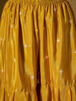 Yellow Embroidered Kurta Sharara | Notch Neck | Above Knee