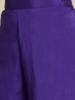 Purple Embroidered Palazzo Set | Sweet Heart Top & Long Jacket