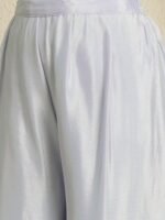 Light Blue Embroidered Kurta Palazzo | Square Neck | Digital Print