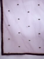 Regal Purple Embroidered Flared Kurta Lehenga Set with Round Neck & Net Dupatta